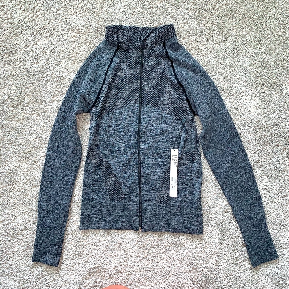 IAB Grey Zip Up with thumb holes